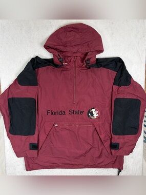 Vintage Florida State Seminoles FSU Windbreaker Anorak Jacket Phenom Medium M